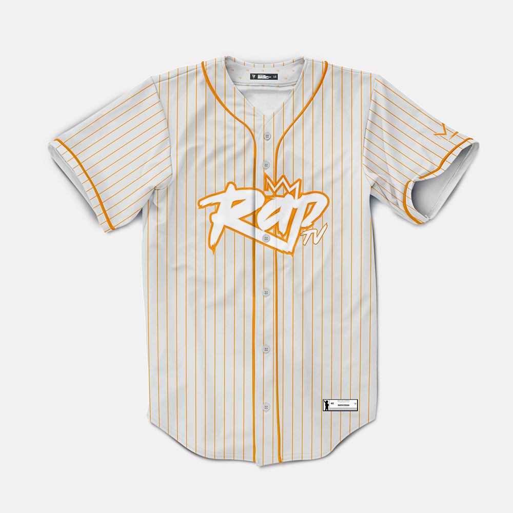 Rap TV Signature White Baseball Jersey – RAPTV