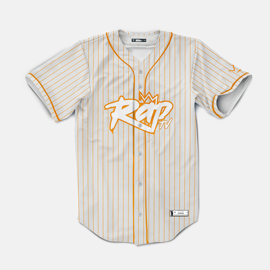 Rap TV Signature White Baseball Jersey